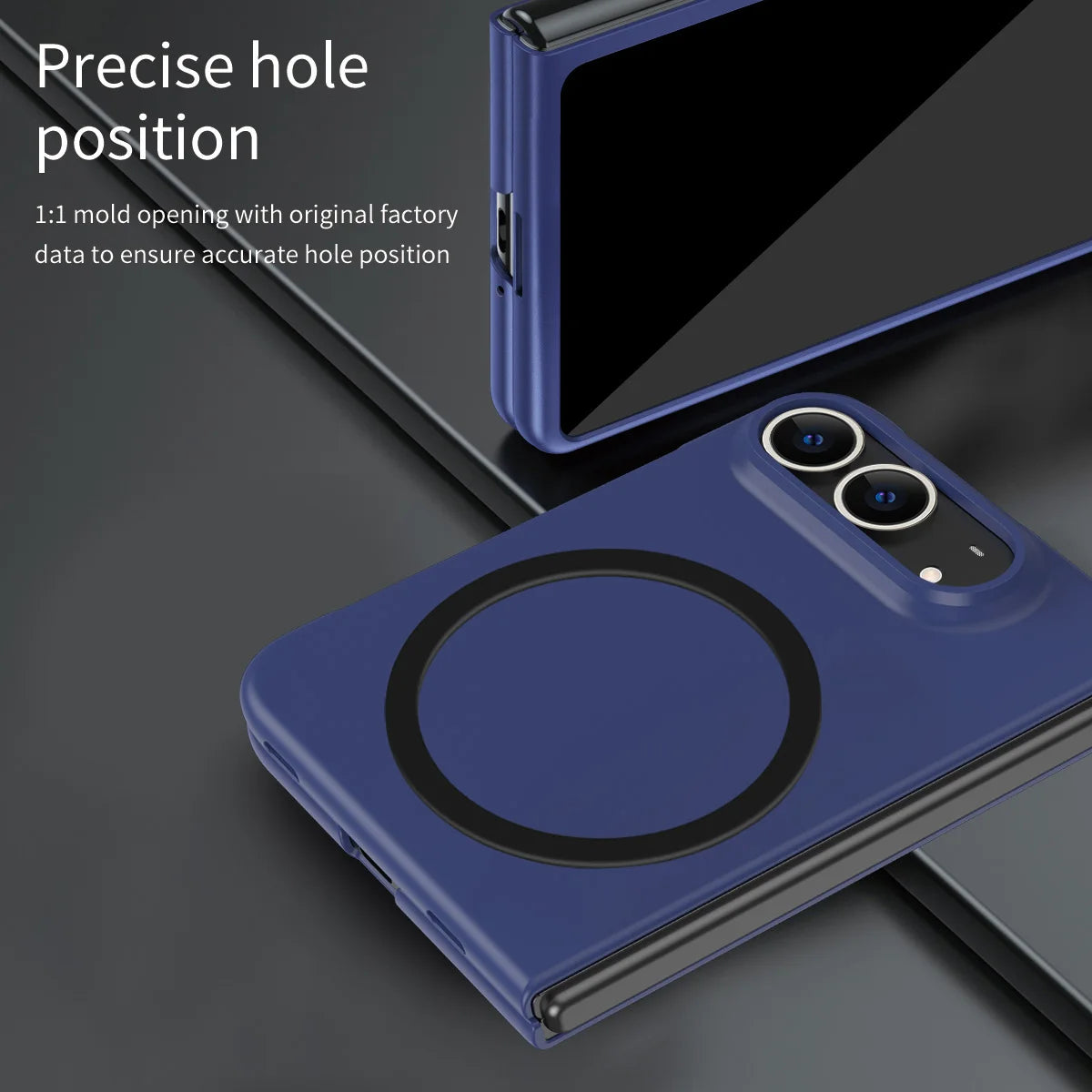 Luxury Sensitive Skin Magnetic For Magsafe Phone Case Super Folding Phone Case Protective Case For iPhone Duo
