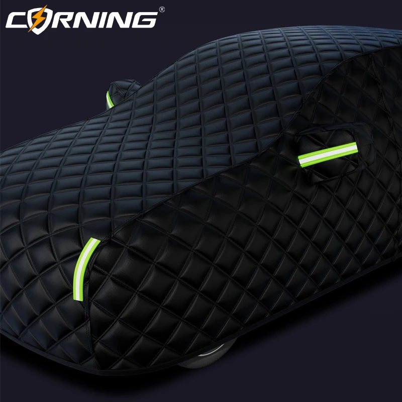 Full-Wrapped Car Cover All Weather Outdor Car Exterior Protection Covers Snowproof Anti-hail Cover Universal for Sedan SUV Car Mobile World