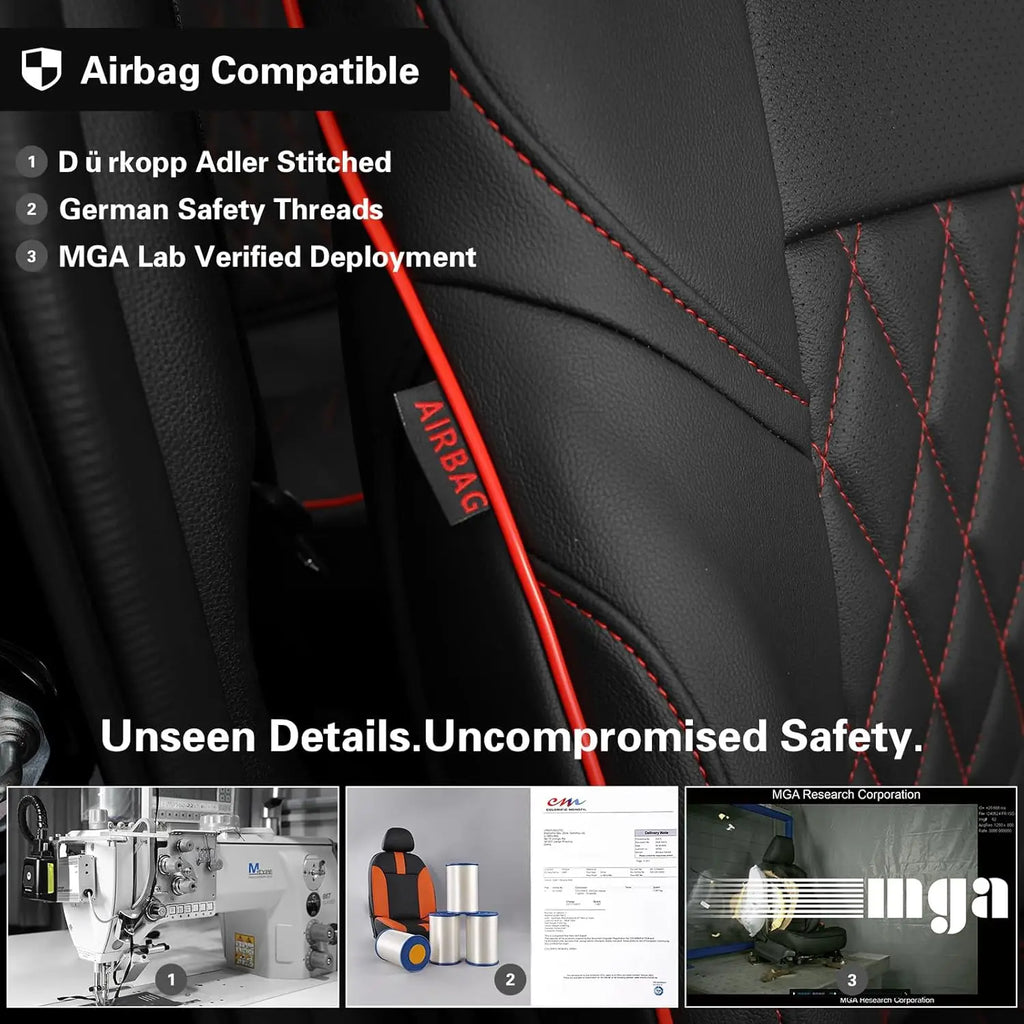 EKR Prius Custom Fit Car Seat Covers Leather Full Set For Toyota Prius/Prius Prime 2023 2024 2025 2026 LE/XLE/Limited/SE/XSE Etc Waterproof Leather Cushion Seat Protective Cover