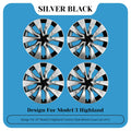 TSLLUG 4PCS 19 Inch Wheel Hub Caps For Tesla Model 3 Highland 2024-2026 Turbine Car Wheel Hubcap Accessories Full Edge Wrapping