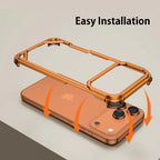 Eary for iPhone 17 Pro Max Air Phone Case Aluminum Alloy Metal Frameless Shell for Magsafe Minimalist Anti-Drop Protective Cover Car Mobile World