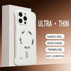 Magnet Frameless Sand Rock Matte Case For Magsafe iPhone 17 Air 16 16E 15 14 13 12 11 Pro X XR XS Max Plus Mini Ultra Thin Cover Car Mobile World