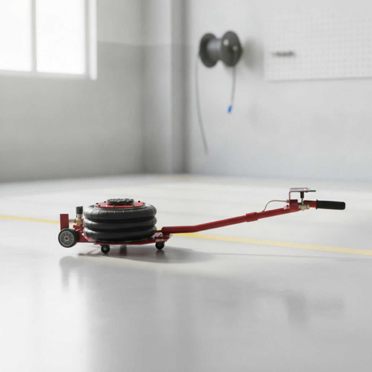 Pneumatic Hydraulic Jack Ergonomic Car Jack with Wheeled Base Stable Long-Lasting for Mechanics, Garages, Repair Shops