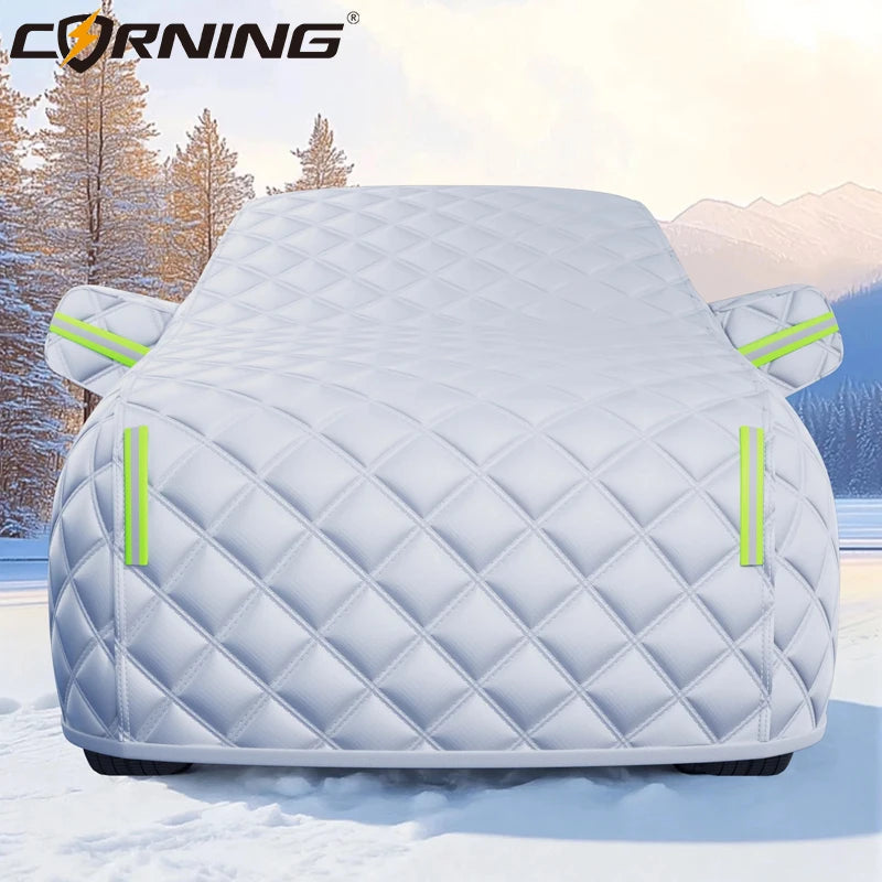 Full-Wrapped Car Cover All Weather Outdor Car Exterior Protection Covers Snowproof Anti-hail Cover Universal for Sedan SUV Car Mobile World