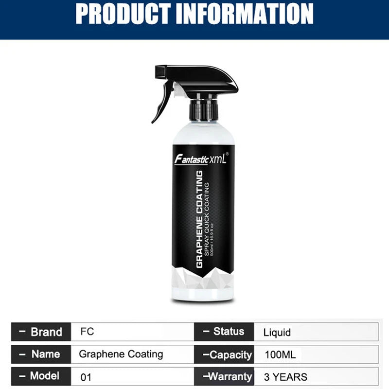 Graphene Ceramic Coating Car Surface Nano Spray Liquid Repair Scratches Wax Crystal Plating Coating Paint Care Cars Detailing CM World