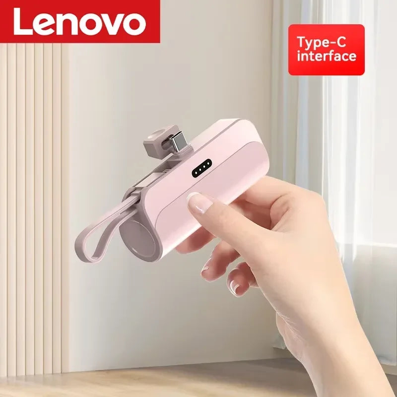 Lenovo 500000mAh Capsule Power Bank Large Capacity Super Fast Charging Powerbank Portable CCC External Battery For iPhone Huawei