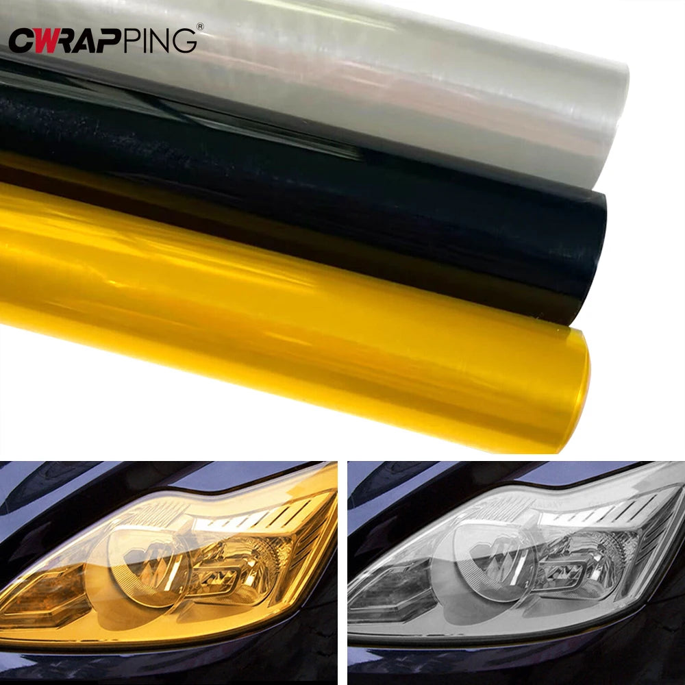 Car Fog Light Headlight Taillight Tint Vinyl Film Sheet Sticker Scratch Resistant Auto Body Film Cover Tunning Car Accessories Car Mobile World