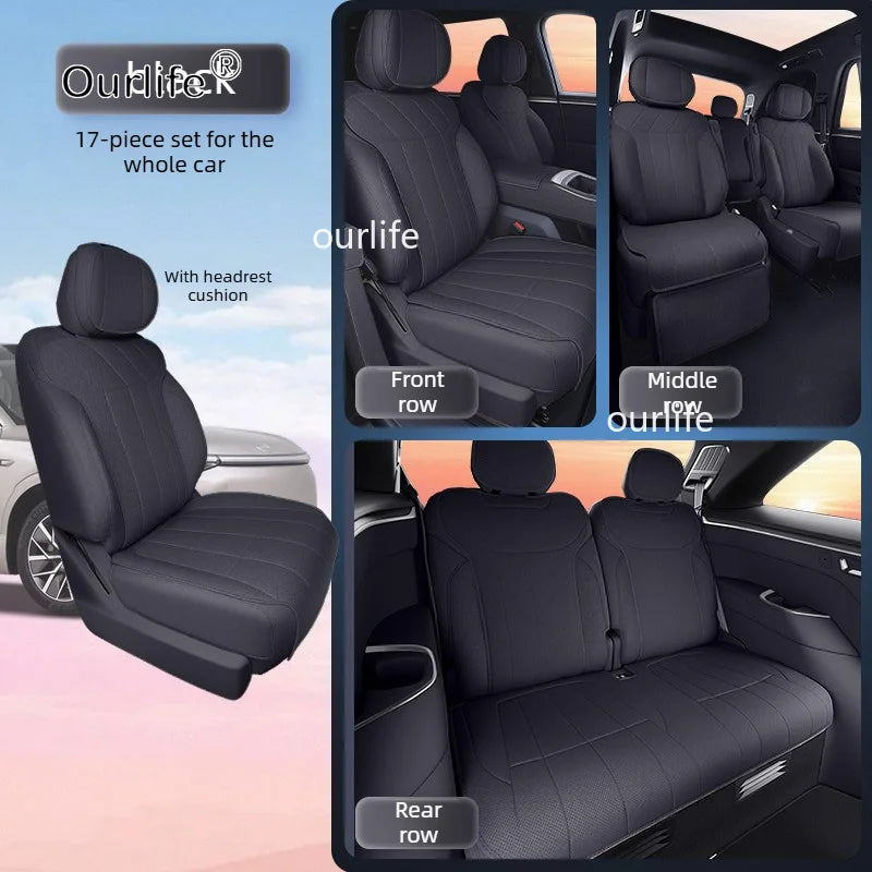 For Trumpchi GAC S9 2026 2025 2027 6-Seat car custom-fit seat covers all-season breathable leather seat covers Auto Accessories
