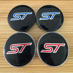 4PCS 56mm 60mm ST Line Car Wheel Center Hub Cap Sticker For Focus Fiesta Mondeo Kuga Ranger Mustang Puma S-Max