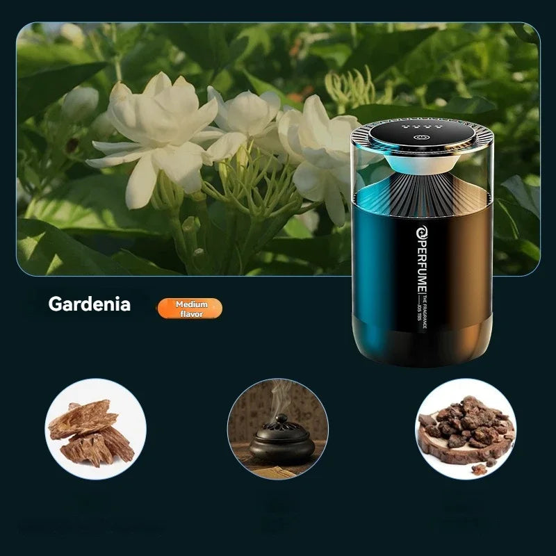 Smart Car Air Freshener Rechargeable Car Aroma Diffuser Cloud Mist with RGB Light for Automotive Interior CM World