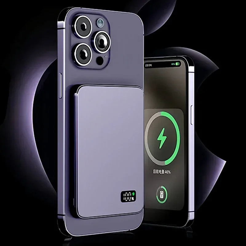 CCC certification Thin Power Bank Ultra for MagSafe Magnetic Wireless Fast Charging Portable Battery Display for watch Airpods