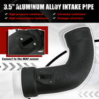 3.5' Cold Air Intake System Kit With Heat Shield For BMW 120i 125i 220i 230i 320i 420i 430i B48 2.0T Engines 16-18