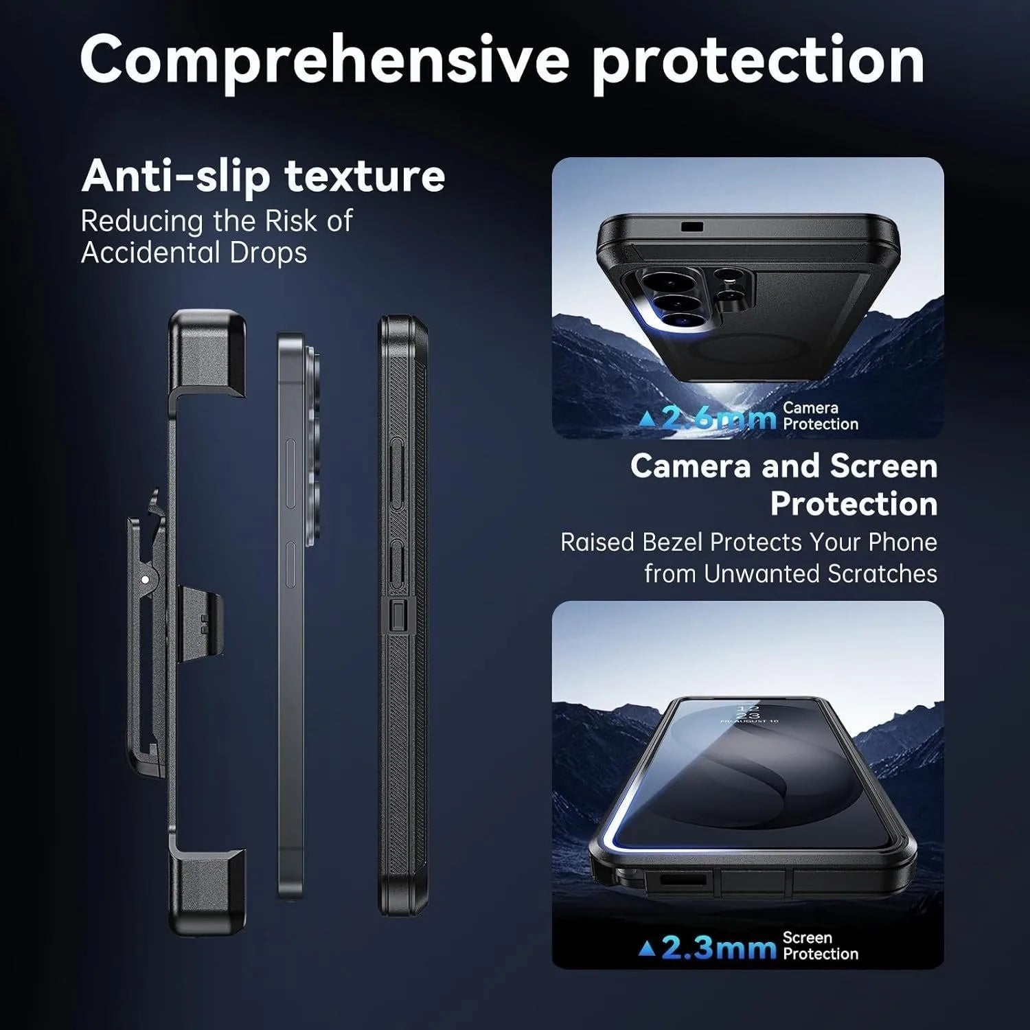Military Armor OTT For Magsafe Charge Case For Samsung S26 Ultra S25 S24 S23 S22 Plus FE Edge Hard PC+TPU Clip Bracket  Cover