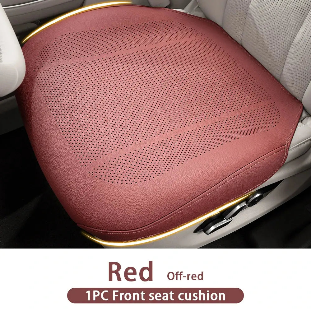 Universal Car Seat Cushion Leather Breathable Hole Summer Car Interior Car Seat Cover Four Seasons Automotive Parts Car Mobile World
