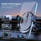 360° Rotating Car Air Vent Phone Holder – Universal Hook Clip Mount with Anti-Slip Grip for iPhone/Samsung/GPS CM World