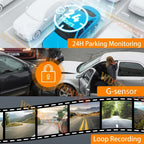 New 4CH Car DVR UHD 4K 1080P Car Dash Cam 360°  WIFI APP Video Recorder Front With Rear View Night Vision 4K Black Box