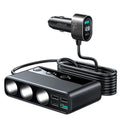 Joyroom 154W Car Charger Adapter 9 in 1 Fast Power Adapter Lighter Splitter Charge Independent Switches DC Cigarette Outlet CM World