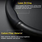 Universal Car Steering Wheel Cover Carbon Fiber Leather Three-dimensional Anti Slip, Timple And Fashionable Car Accessories CM World