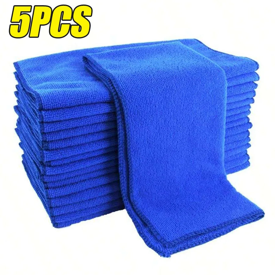 5/100PCS Microfiber Towels Car Wash Drying Cloth Towel Household Cleaning Cloths Auto Detailing Polishing Cloth Home Clean Tools CM World