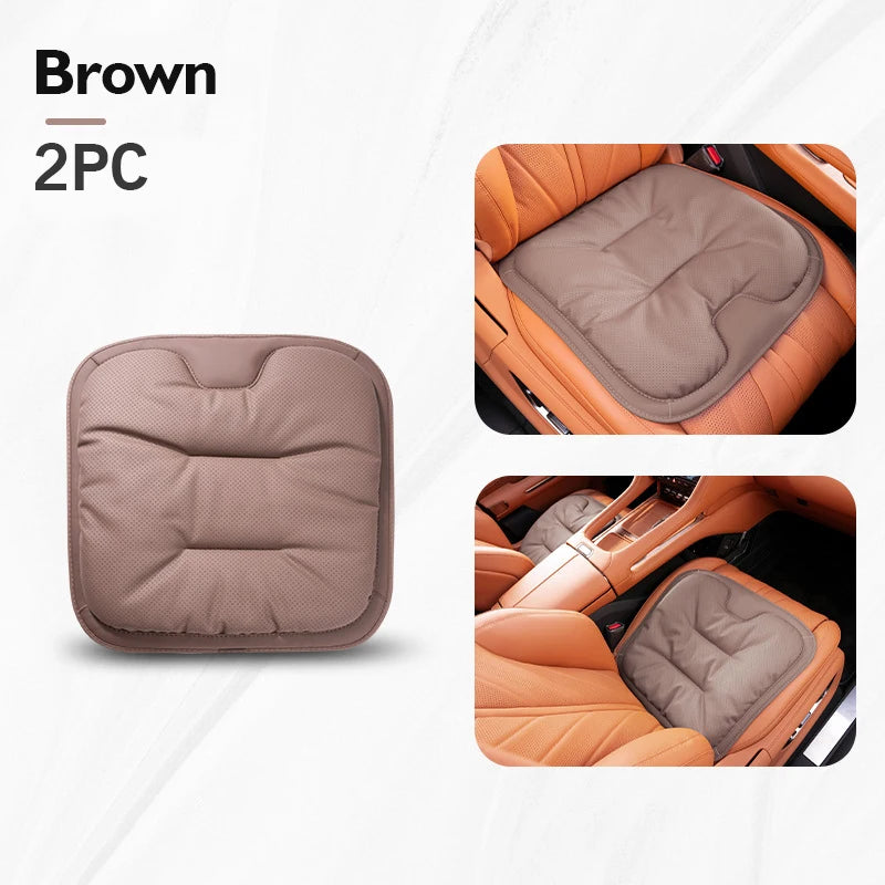 Universal Car Seat Cover Leather Cars Seat Waist Cushion Covers Four Season Auto Interior Seats  Protection Pad Car Accessorie CM World