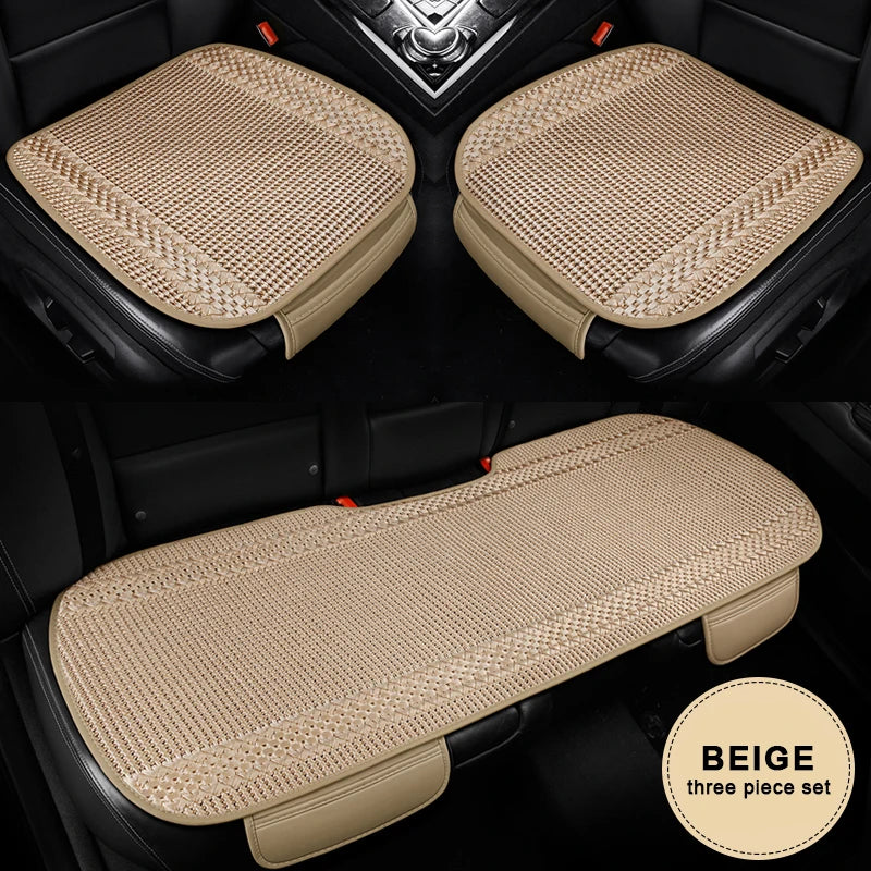 SEAMETAL Breathable Car Seat Cover Ice Silk Cooling Seat Cushion Anti Scratch Auto Chair Protector Universal for 5-Seat Car