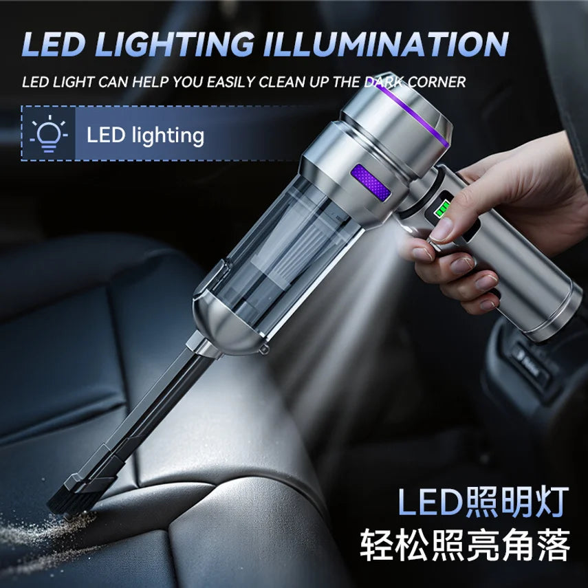 Car-mounted Dual-use Vacuum Cleaner, Brushless High-power Dust Remover And Inflator With Digital Display Car Mobile World