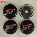 4Pcs 60mm Car Wheel Center Hub Cap Rim Cover For Ford ST Fiesta Focus Edition Puma X KUGA Mondeo Ecosport Car Auto Accessories
