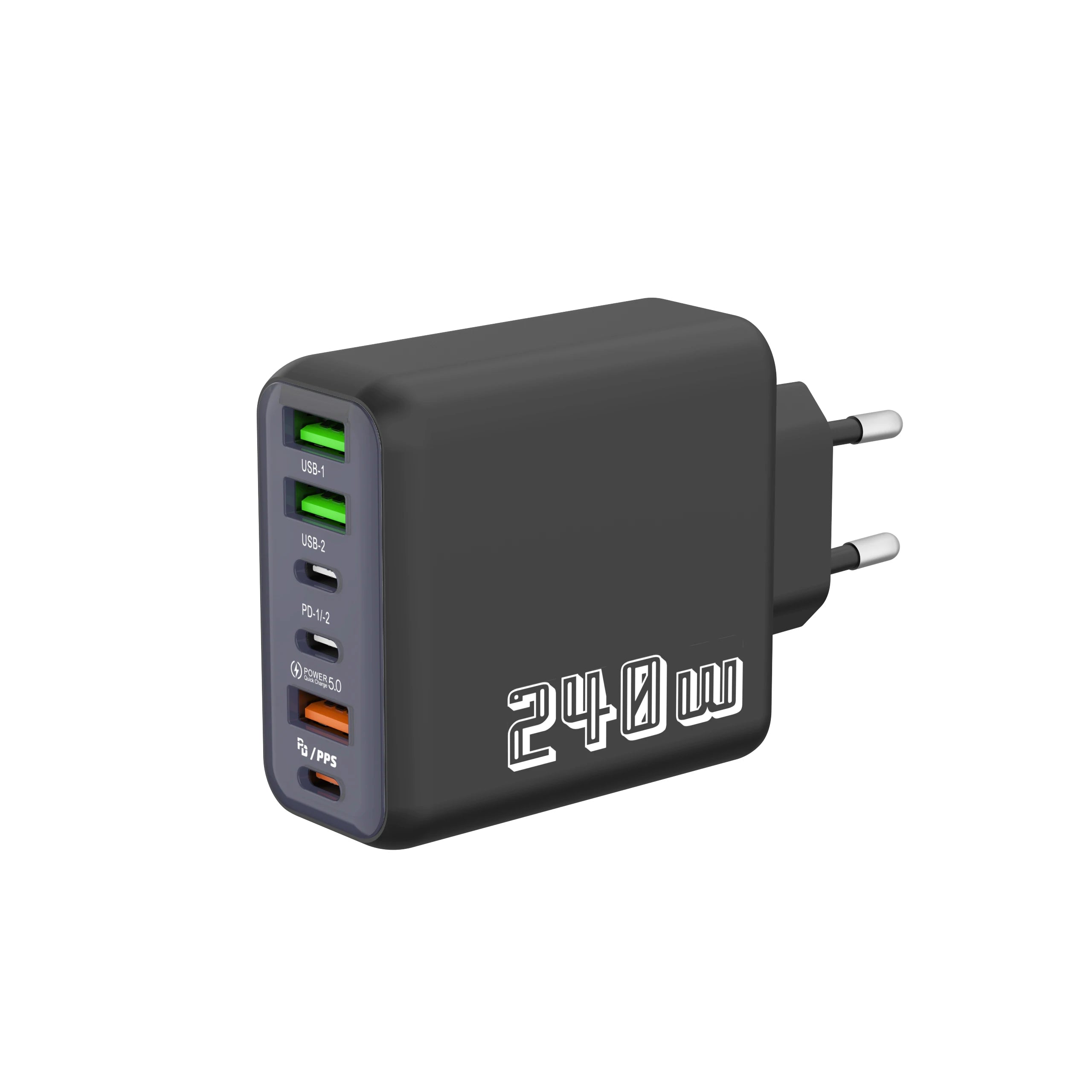 6 Ports USB C PD Charger 240W Quick Charge 3.0 Type C USB Phone Chargers Super Fast Charging Adapter For iPhone Samsung Xiaomi Car Mobile World