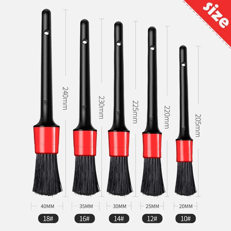1/5pcs Car Cleaning Brush Kit Detailing Brushes Set For Car Cleaning Wash Tool interior Dashboard Air Outlet Wheel Rim Brush