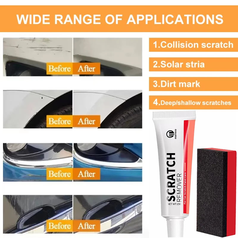 Car Scratches Remover  Car Body Paint Care Auto Remove Scratch Repair Broken Paint Smooth Anti Scratch Wax Auto Body Grinding CM World