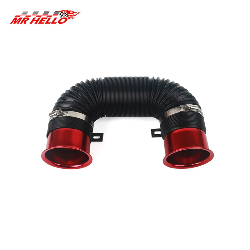 76MM Car Cold Air Turbo Intake Inlet Pipe Adjustable Flexible Duct Tube Hose Cold Feed Duct Pipe CM World