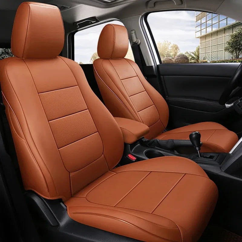 For Mazda 3 6 CX-5 CX-30 Custom Fit Car Seat Covers Accessories Full Covered Top Quality Leather Full Set 2 Rows 5 Seat CM World