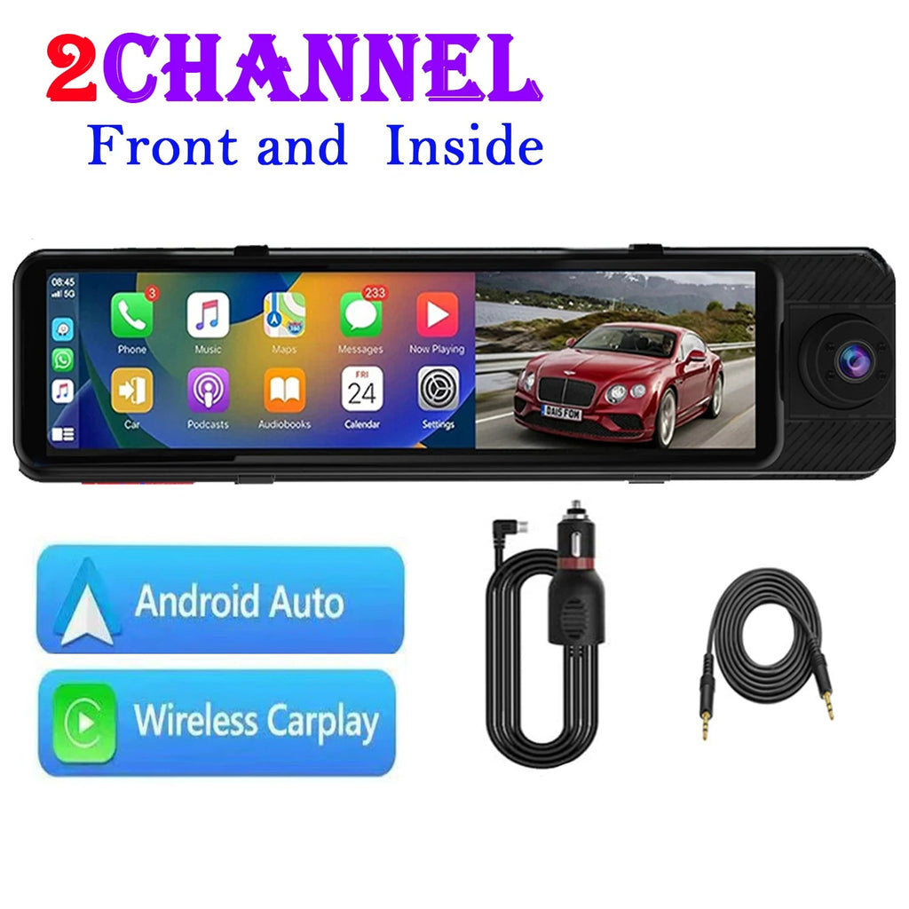 3 Camera Dash Cam 4K Car DVR Front Inside Rear 1080P GPS Tracking Night Vision Video Registrator Dashcam Parking Monitor Car Mobile World