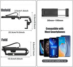 360° Rotating Sun Visor Car Phone Holder Adjustable Clip with Non-Slip Silicone Pads for 4-7" Smartphones Universal Hands-Free