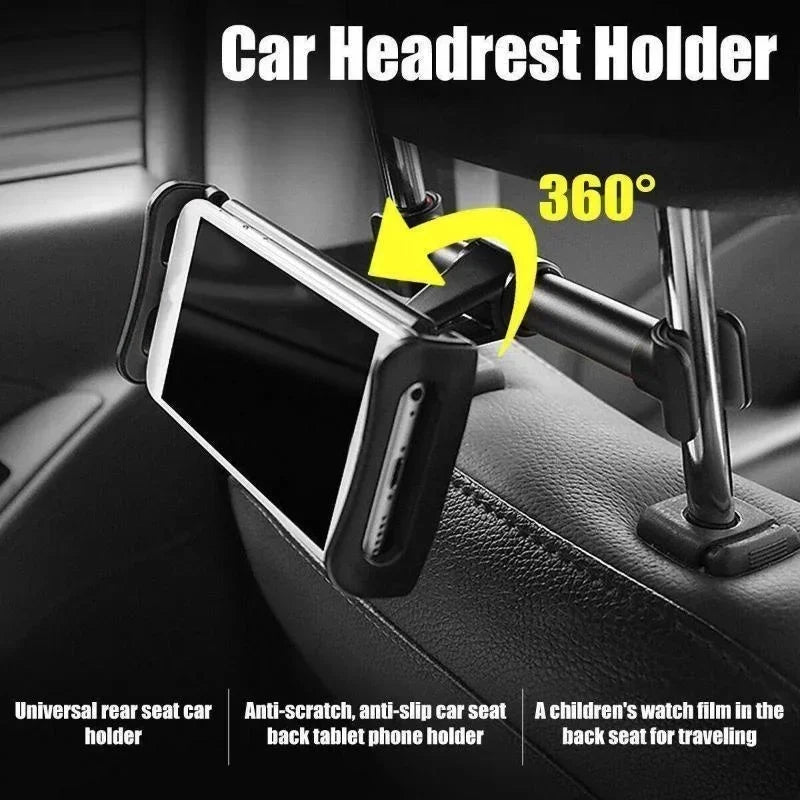 Car Seat Back Tablet Holder Rear Pillow Phone Tablet Stand Headrest Mounting Bracket Support for 4-11 Inch Phone Pad Tablets CM World
