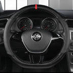 Universal D Shape Car Steering Wheel Cover Breathable Anti Slip Car Decoration Suitable 37-38cm Steering Wheel Cover Accessories