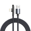 90° Degree Elbow USB A To Lightning Cable Fast Charging ios Phone Charge Wire For iPhone 14 13 12 11 USB To IOS Data Cord Line
