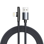90° Degree Elbow USB A To Lightning Cable Fast Charging ios Phone Charge Wire For iPhone 14 13 12 11 USB To IOS Data Cord Line
