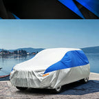 Kayme Car Cover Silver Blue 190T Waterproof Sun-proof Full-car Protection Convenient Universal For SUVs/sedan Hatchbacks
