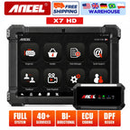 ANCEL X7 HD 12V 24V Heavy Duty Truck Scanner Bidirectional Diesel Scan Tool All System 40+ Reset ECU Coding OBD Trucks Diagnosis