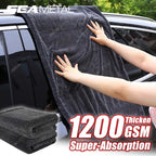 SEAMETAL Heavy-Duty Car Towel 1200GSM Super-Absorption Microfiber Drying Cloth Ultra-Soft Scratch-Free Car Detailing Towel CM World
