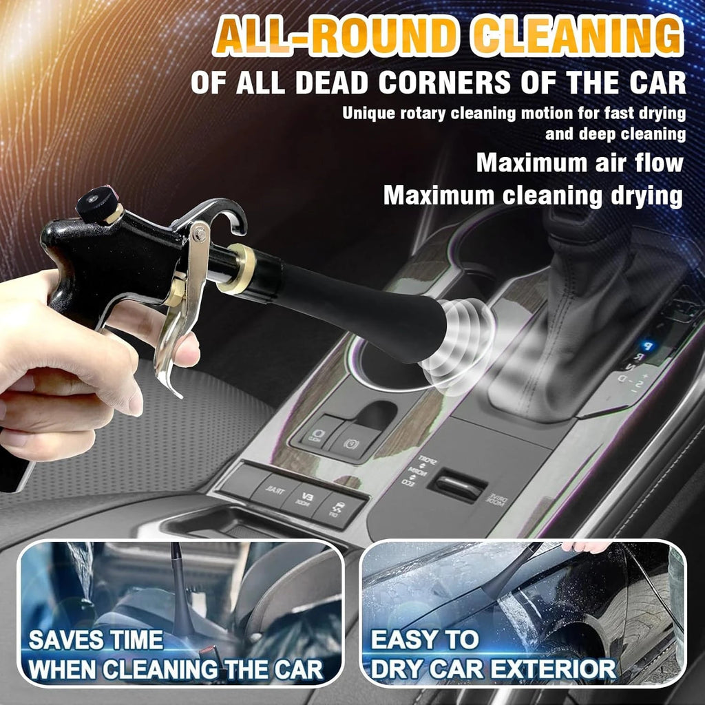 Portable High Quality Japanese Stainless Bearring Tube Dry Wash Tornado Blowing Gun Tornador Gun with Air Regulation CM World
