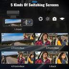 1080P Dual Lens Dash Camera Front and Rear Car Driving Recorder with Night Vision G Sensor 316 Inch IPS Display Car Mobile World