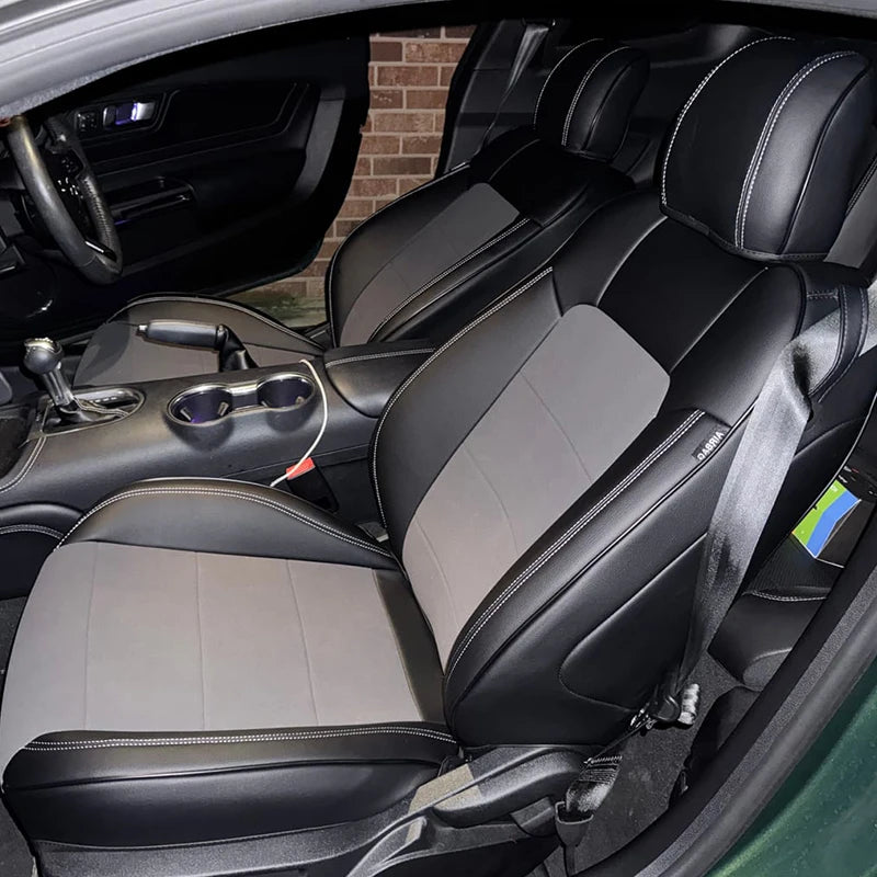 Custom Fit for 2015-2024 Mustang Coupe Car Seat Covers Full Set Durable Quality Material for Ford Mustang Coupe Gt CM World