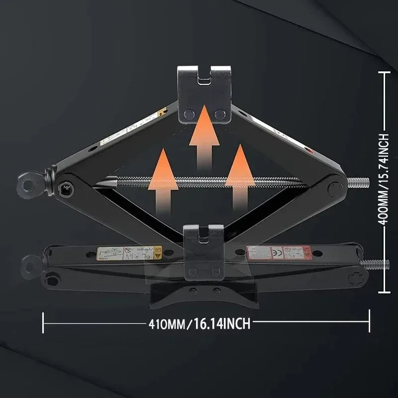 Hand Cranked Car Jack 08T 1T 2T Portable Scissor Jack Labor Saving Tool For Vehicle Tire Change Auto Repair Car SUV Truck Use CM World