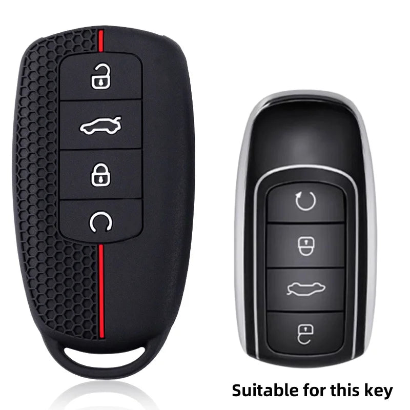 Car Key Case Full Cover for Chery Omoda C5 E5 C9 Omoda 5 9 EV PHEV 2024 2025 Protection Key Bag Keychain Accessories