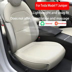 For Tesla ModelY Juniper 2025 PU Seat Cushion Ventilation Comfortable, Four Seasons Universal Split Single Sitting Back row Set CM World
