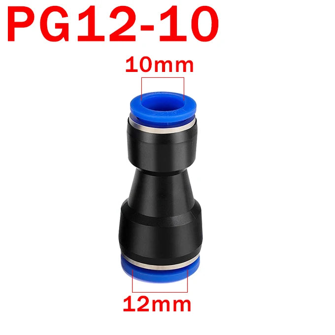 10PCS Pneumatic Fittings Quick Air Connector Hose Fitting Plastic PU PG 4mm 6mm 8mm 10mm 12mm Push Into Tube Pluglug