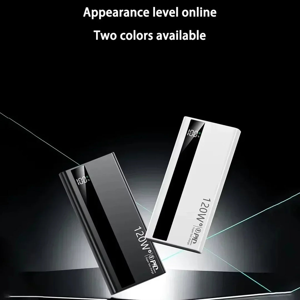 Lenovo 2027 NEW 500000mAh CCC 120W Portable Powerbank Super Fast Charging Battery Charger LED Digital Display For Xiaomi