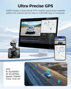 AZDOME Dash Cam GS63H 4K Built-In GPS Wi-Fi Dash Car Camera with Starvis 2.4" Screen WDR Night Vision Car DVR Parking Monito Car Mobile World